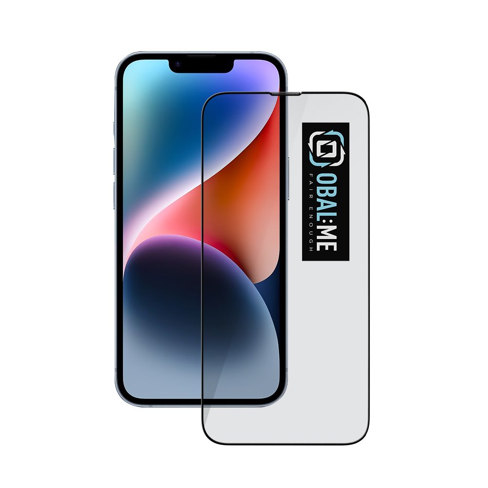 Levně Tvrzené sklo Obal:Me 5D pro Apple iPhone 13-13 Pro-14-16e Black