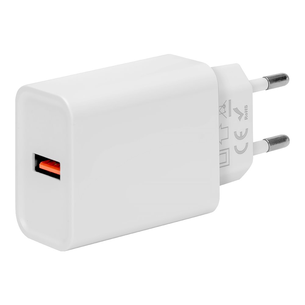 Levně Obal:Me Cestovní adaptér USB-A 18W White