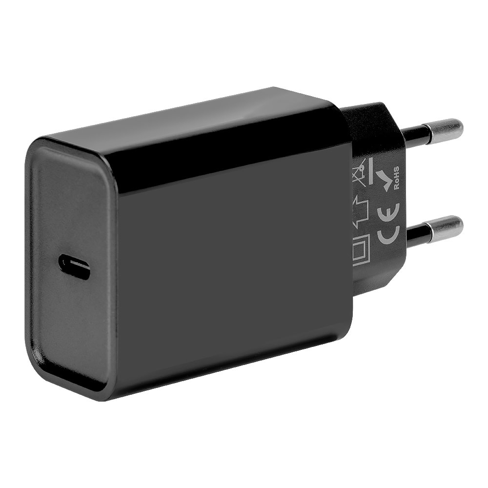 Levně Obal:Me Cestovní adaptér USB-C 20W Black