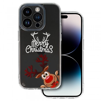 Vánoční pouzdro TEL PROTECT pro Iphone 14 Pro Max Design 1 Clear