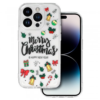 Vánoční pouzdro TEL PROTECT pro Iphone 14 Pro Max Design 3 Clear