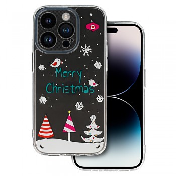Vánoční pouzdro TEL PROTECT pro Iphone 14 Pro Max Design 4 Clear