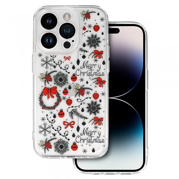 Vánoční pouzdro TEL PROTECT pro Iphone 12 Design 5 Clear