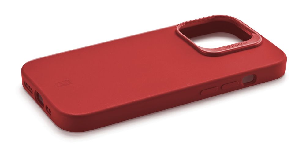 Levně Ochranný silikonový kryt Cellularline Sensation Plus pro Apple iPhone 15, červený