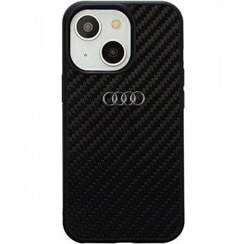 Audi Carbon Fiber Zadní Kryt pro iPhone 14 Black 