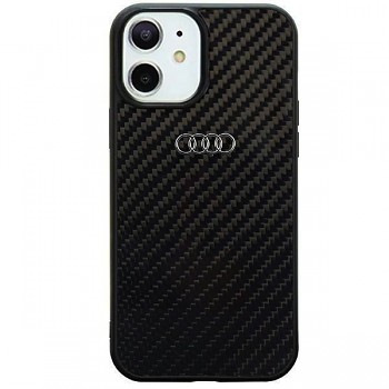 Audi Carbon Fiber Zadní Kryt pro iPhone 11/XR Black 