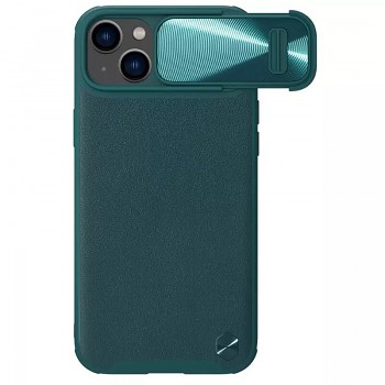 Nillkin CamShield S Kožené magnetické pouzdro pro Iphone 14/13 zelené