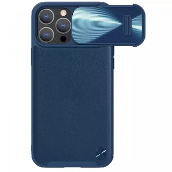 Nillkin CamShield S Kožené magnetické pouzdro pro Iphone 14 Pro modré