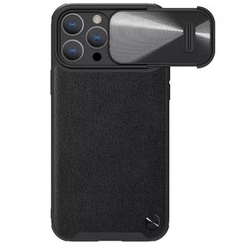 Nillkin CamShield S Kožené magnetické pouzdro pro Iphone 14 Pro Max černé
