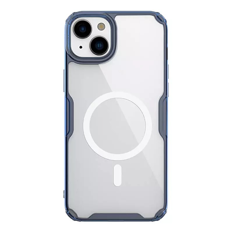 Levně Nillkin Nature Pro Magnetic TPU Case pro Iphone 15 Plus transparentní-modrý