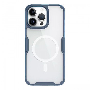 Nillkin Nature Pro Magnetic TPU Case pro Iphone 15 Pro transparentní-modrý