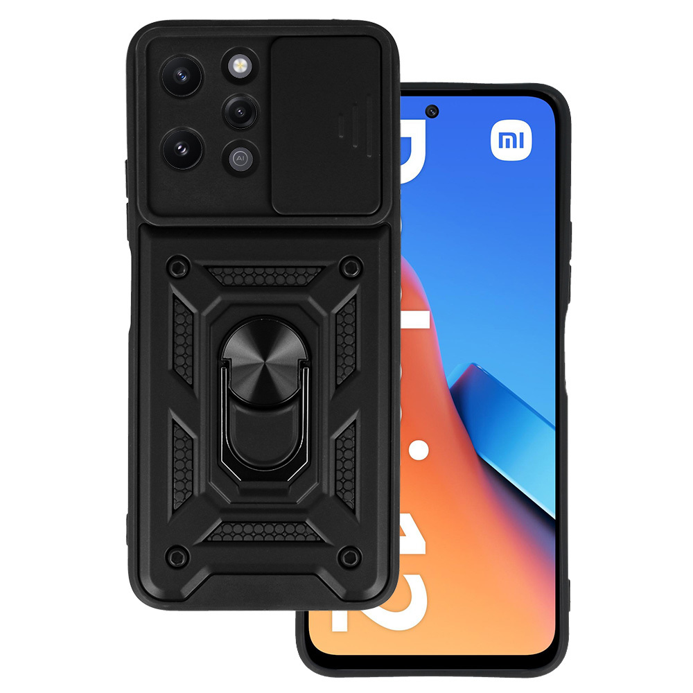Levně Slide Camera Armor Case pro Xiaomi Redmi 12 Black