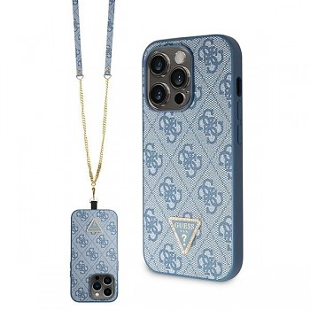 Originální pouzdro GUESS hardcase Crossbody 4G Metal Logo GUHCP14LP4TDSCPB pro Iphone 14 Pro blue