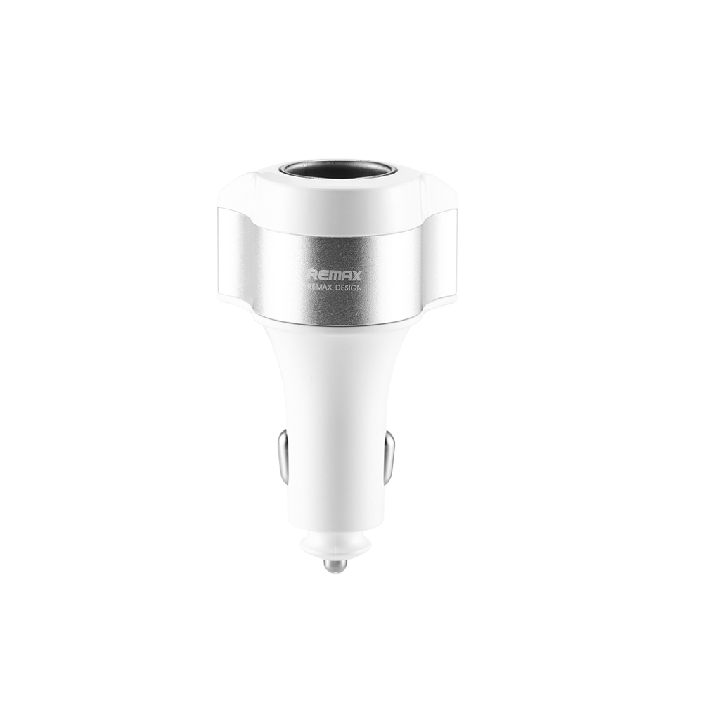 Levně Adaptér do auta REMAX RCC-218 2xUSB-A + zásuvka do zapalovače 24W bílý