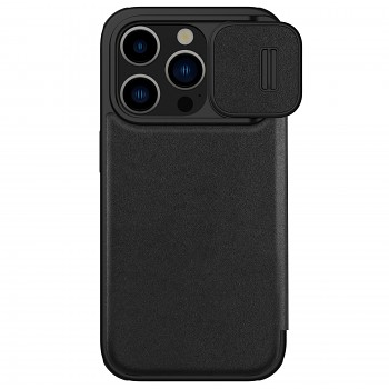 Nillkin Qin Book PRO Plain Leather Pouzdro pro Apple iPhone 15 Pro Max Black
