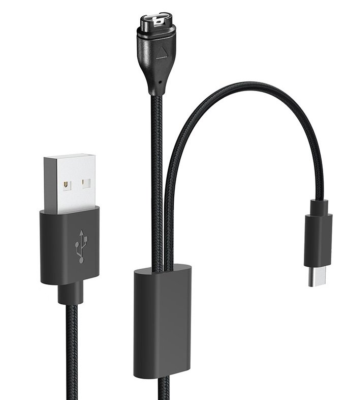 Levně Nabíjecí a datový kabel Tactical USB 2v1 pro Garmin Fenix 7 + USB-C