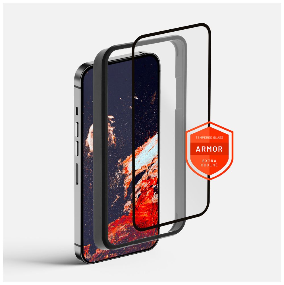 Levně Prémiové ochranné tvrzené sklo FIXED Armor s aplikátorem pro Samsung Galaxy A55 5G, černé