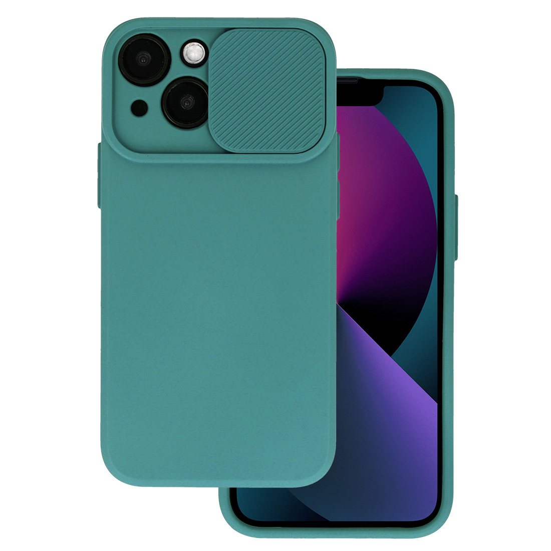 Levně Camshield Soft pro Iphone 14 Pro Max Dark green