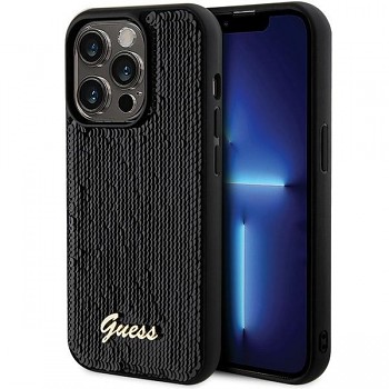 Originální pouzdro GUESS Sequin Script Metal hardcase GUHCP13LPSFDGSK pro Iphone 13/ 13 Pro black
