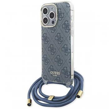 Originální pouzdro GUESS Crossbody Cord 4G Print hardcase GUHCP15LHC4SEB pro Iphone 15 Pro blue
