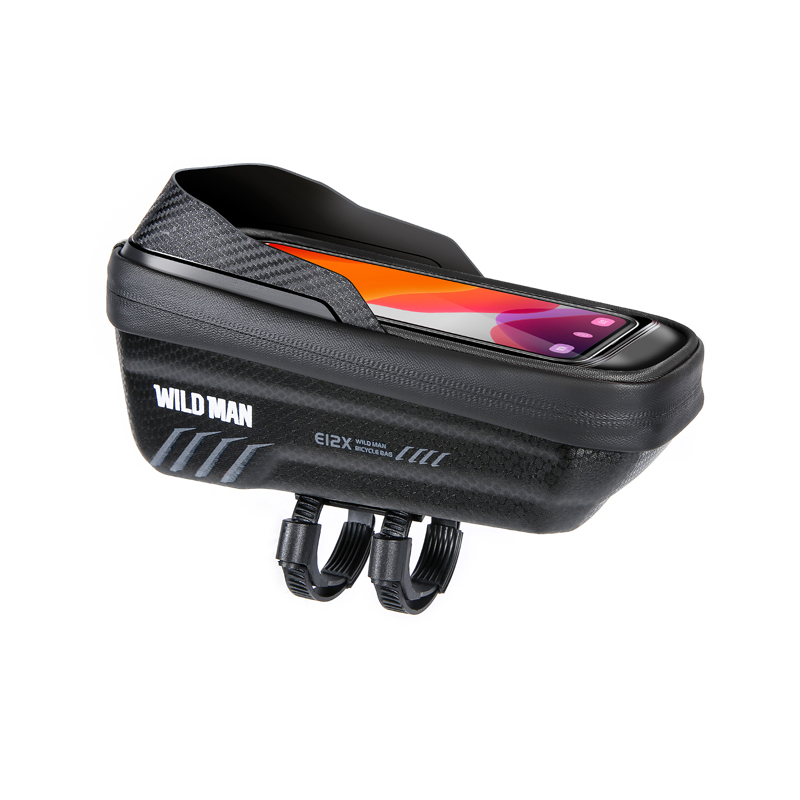 Levně Vodotěsné pouzdro WildMan E12X pro mobilní telefon na rám kola černé 1L