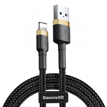 Kabel Baseus Cafule - USB na Lightning - 1,5A 2 metry (CALKLF-CV1) černo-zlatý