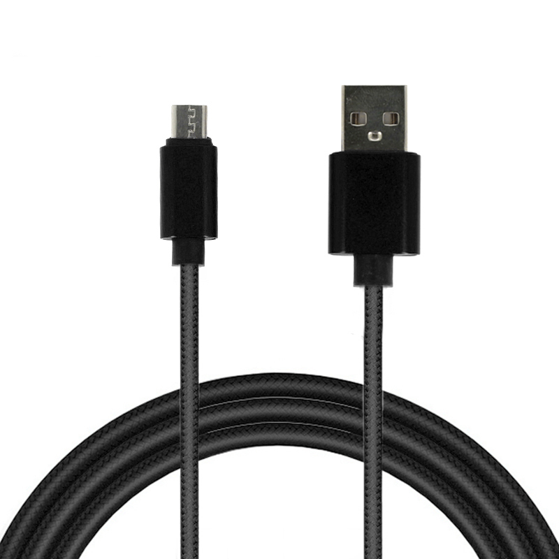 Levně Kabel TYP 1 - USB na Micro USB - kovové zástrčky QC 3.0 1 metr černý