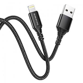 Kabel Borofone BX54 Ultra Bright - USB na Lightning - 2,4A 1 metr černý