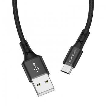 Kabel Borofone BX20 Enjoy - USB na Micro USB - 2A 1 metr černý