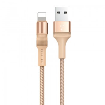 Kabel Borofone BX21 Outstanding - USB na Lightning - 2,4A 1 metr zlatý