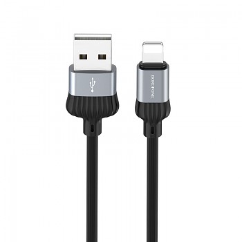 Kabel Borofone BX28 Dignity - USB na Lightning - 2,4A 1 metr šedý