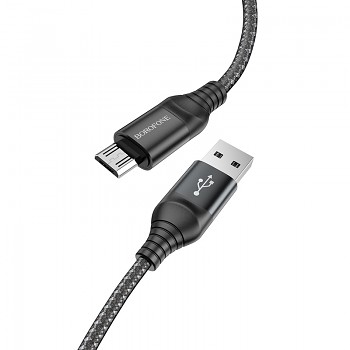 Kabel Borofone BX56 Delightful - USB na Micro USB - 2,4A 1 metr černý