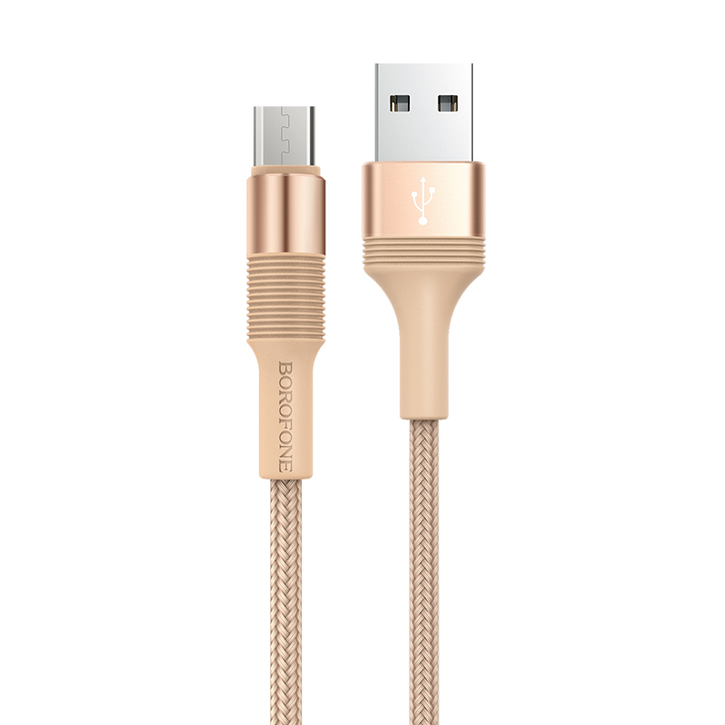 Levně Borofone kabel BX21 Outstanding - USB na Micro USB - 2,4A 1 metr zlatý