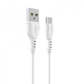 Kabel Borofone BX51 Triumph - USB na Micro USB - 2,4A 1 metr bílý