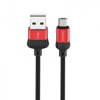 Borofone kabel BX28 Dignity - USB na Micro USB - 2,4A 1 metr červený