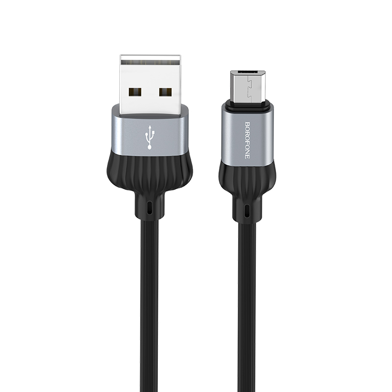 Levně Borofone kabel BX28 Dignity - USB na Micro USB - 2,4A 1 metr šedý
