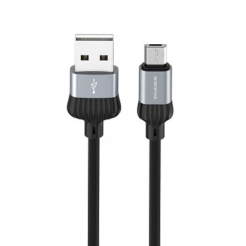 Borofone kabel BX28 Dignity - USB na Micro USB - 2,4A 1 metr šedý