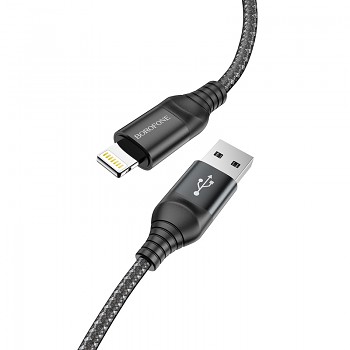 Kabel Borofone BX56 Delightful - USB na Lightning - 2,4A 1 metr černý