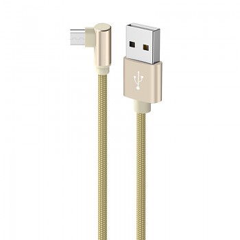 Kabel Borofone BX26 Express - USB na Micro USB - úhlový 2,4A 1 metr zlatý