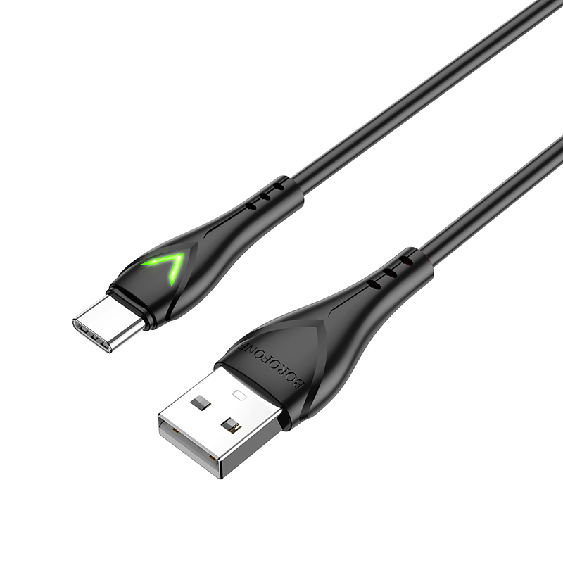 Levně Kabel Borofone BX65 Bright - USB na typ C - 2A 1 metr černý