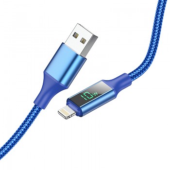 Kabel Borofone BU32 Exclusive - USB na Lightning - 2,4A 1,2 metru modrý