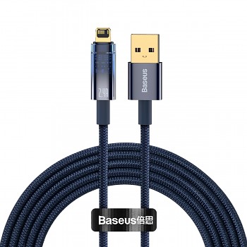 Baseus Cable Explorer - USB na Lightning - 2,4A 2 metry (CATS000503) modrý