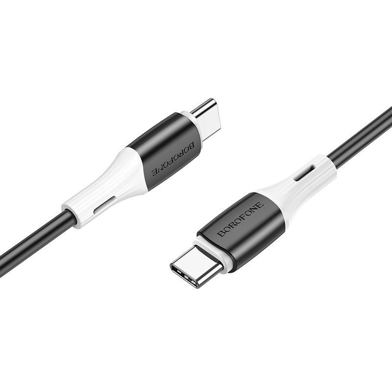 Levně Borofone kabel BX79 - Typ C na Typ C - 60W 3A 1 metr černý