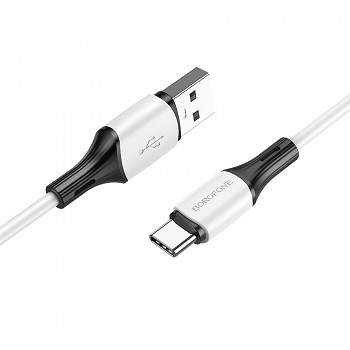 Kabel Borofone BX79 - USB na typ C - 3A 1 metr bílý