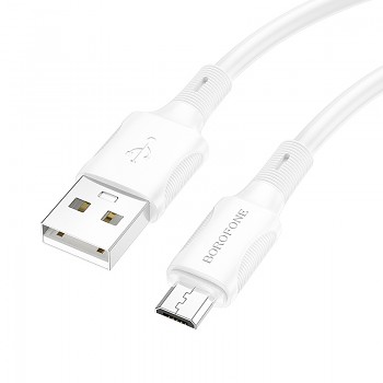 Kabel Borofone BX80 Succeed - USB na Micro USB - 2,4A 1 metr bílý