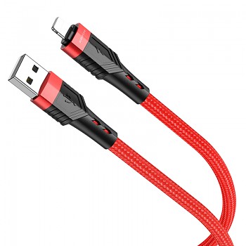 Kabel Borofone BU35 Influence - USB na Lightning - 2,4A 1,2 metru červený