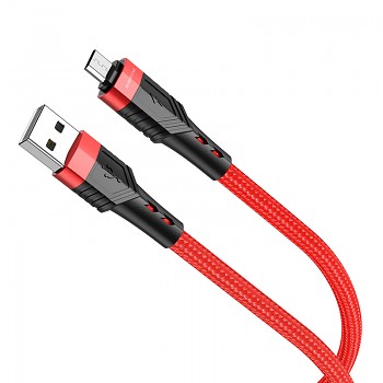 Borofone kabel BU35 Influence - USB na Micro USB - 2,4A 1,2 metru červený