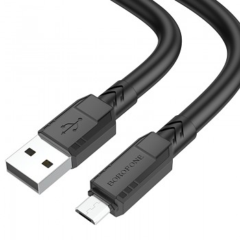Kabel Borofone BX81 Goodway - USB na Micro USB - 2,4A 1 metr černý