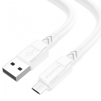 Kabel Borofone BX81 Goodway - USB na Micro USB - 2,4A 1 metr bílý