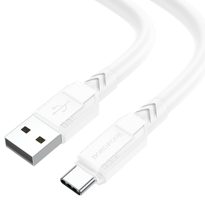 Levně Kabel Borofone BX81 Goodway - USB na typ C - 3A 1 metr bílý